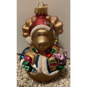 Vintage Moose Glass Ornament Christmas Decor